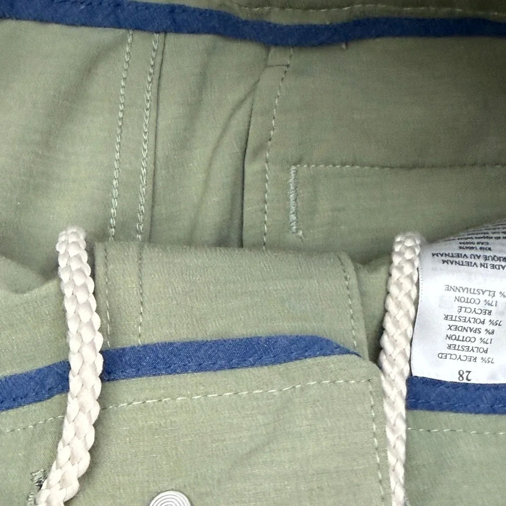 Huckberry‎ Faherty All Day Shorts Mens 28 Green Hybrid Chino Stretch MSC0012